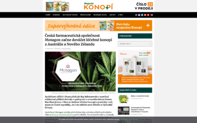 Česká farmaceutická společnost Motagon začne dovážet léčebné konopí z Austrálie a Nového Zélandu
